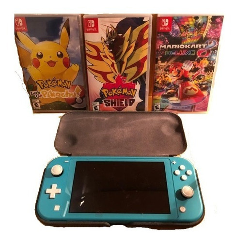 Nintendo Switch Lite, Con Funda Protectora Y 3 Juegos
