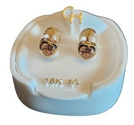 Aro C&h 784 Oro 18k Cubic Zirconia 2 Unidades