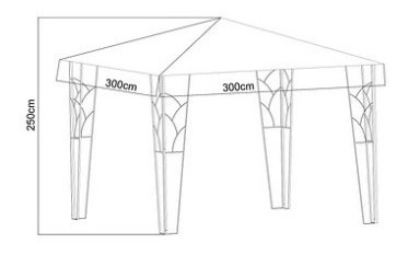 Imagen 3 de 4 de Pérgola 3x3 M Crudo Livingood