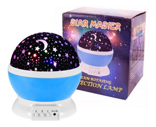 Lampara Rotatoria Proyector Cielo Estrellas Noche Dormir Luz