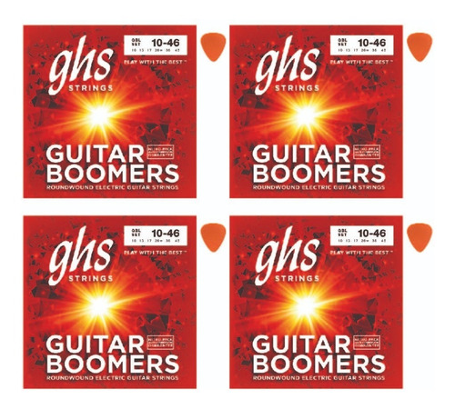 Pack De Encordados Guitarra Eléct.boomers Ghs 010 Gbl+púas