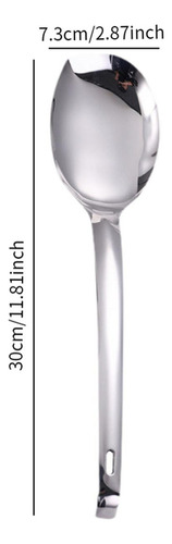 Cuchara For Servir De Acero Inoxidable Con Mango Sólido
