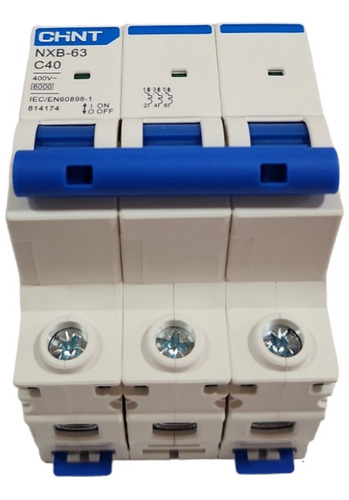 Interruptor Automático Trifásico 3x40a, 6ka Curva C, Chint