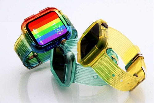 Correas Transparentes Para Apple Watch De Colores