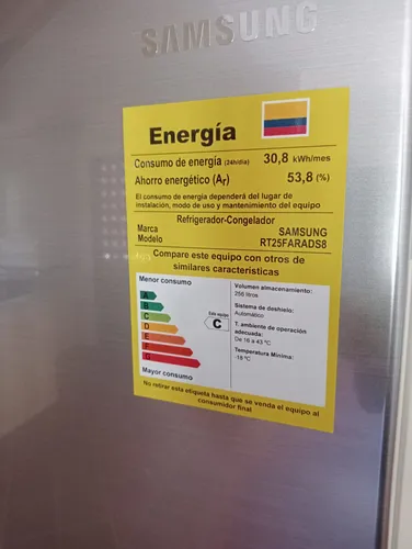 Nevera Samsung Inverter 256 L Con Freezer Color Gris Claro (Usado)