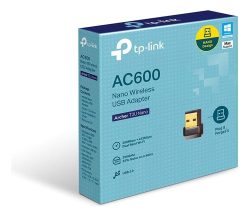 Tarjeta Nano Tp-link Archer T2u Nano Mini Ac600 Usb 2.0 Wifi