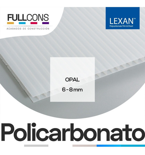Imagen 6 de 10 de Láminas De Policarbonato Alveolar Uv Techos, Pérgolas