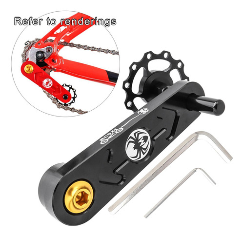Tensor De Cadena De Bicicleta Convertidor De Una Sola Negro