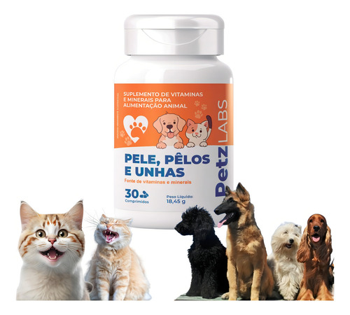 Suplemento Vitaminico Para Caes E Gatos Pele Pelos E Unhas