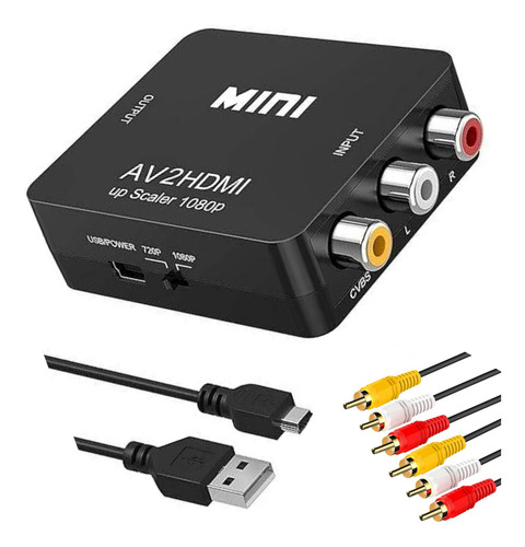 Rca/av A Hdmi Convertidor De Video Para Ps4/tv,con 2 Cables