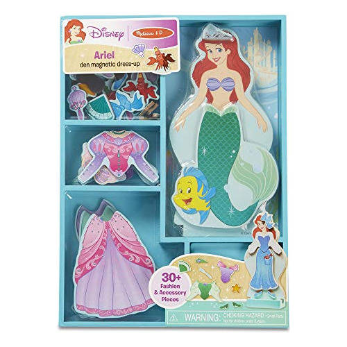 Disney Ariel Magnetic Dress-up Muñeca De Madera Juego ...