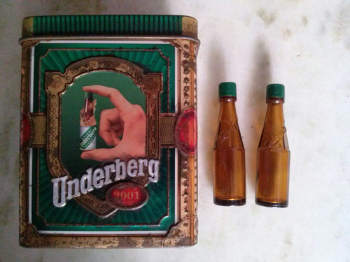 Lata Underberg,alemana Con 2 De Las Botellas
