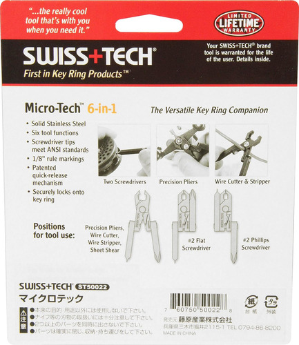 Multiherramientas Swiss+tech St50022 Plata