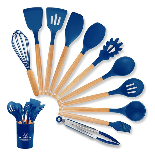 Utensilios De Cocina De Silicona, Juego De Utensilios De Coc