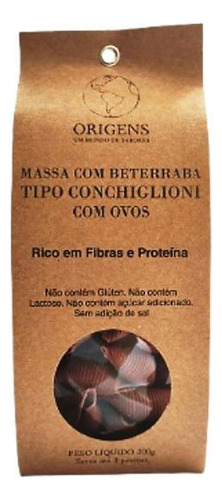 Macarrão Conchiglioni Com Beterraba Sem Glúten Origens 200g