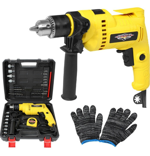 Taladro Rotomartillo 1/2 710w 3000rpm Kit Herramientas 32pz Color Amarillo Frecuencia 60Hz