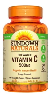Sundown Vitamina C 500 Mg Chewable Pastillas Con Natural Ros