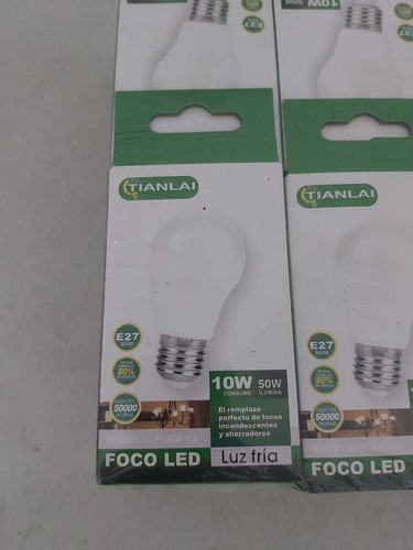Paquete 10 Focos 10w Led Ahorrador E27 Tianlai 700lm Luz Bca Color De La Luz Blanco