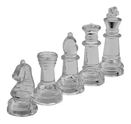 Jogo Tabuleiro de Xadrez em Vidro - Glass Chess 39cm - Toyshow