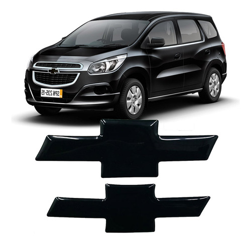 Gravata Adesiva Resinada Chevrolet Spin 2018 Black Piano