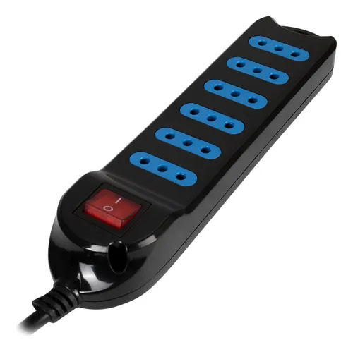 Alargador Eléctrico Switch Xt30 6 Entradas 5m Negro, Philco