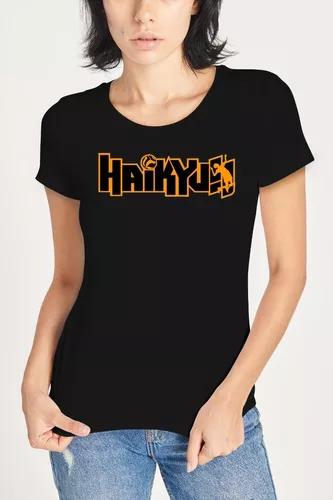 Camiseta Anime Haikyuu Volei T-Shirt Anime Vôlei - Preto