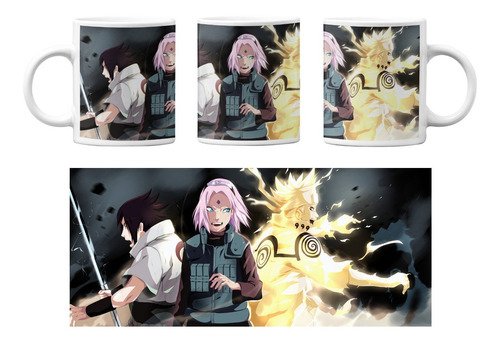 Naruto Sakura Sasuke Shinobi Shinpuden Anime Taza Regalo