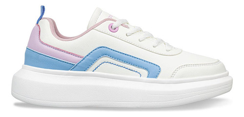 Imagen 2 de 8 de Tenis Katrena 1 Blanco-lila Para Mujer Croydon