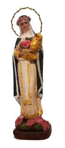 Estatua Santa Rosa De Lima- 22 Cm - Yeso