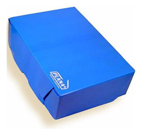 Caja Archivo Plastico Plana A4 12 Cm 33*24*12 Azul X 5 Unid.