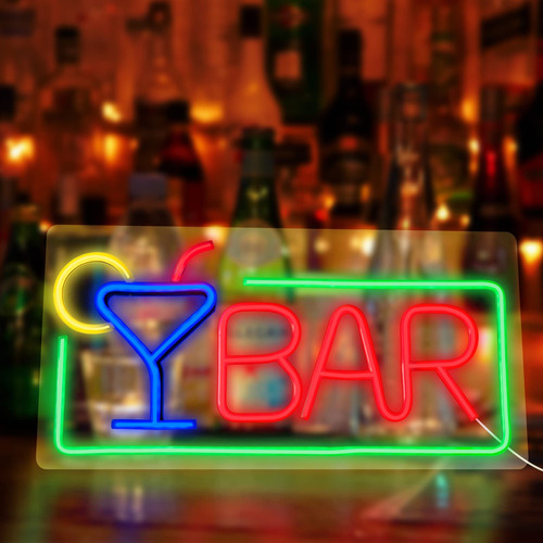 Letrero Led Para Bar Neon Luz Funciona Usb Barra Decorativa