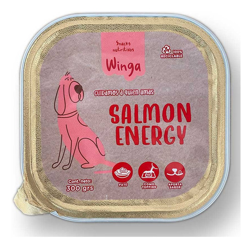 Snack Para Perro Winga Salmon Energy 300gr. Np