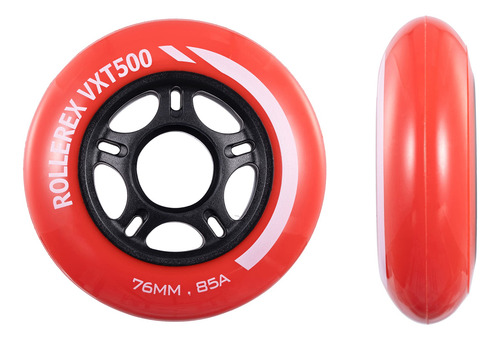Ruedas Rollerex Vxt500 85a Para Patín En Línea Paquete De 4 Rojo (rocket Red)