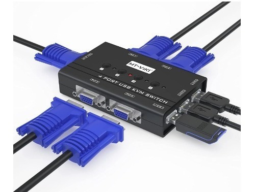 Switch Kvm 4 Puertos Usb 