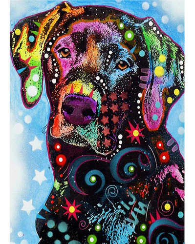 Kit Pintura Diamante 5d Redondo Animal Labrador Perro?arte X