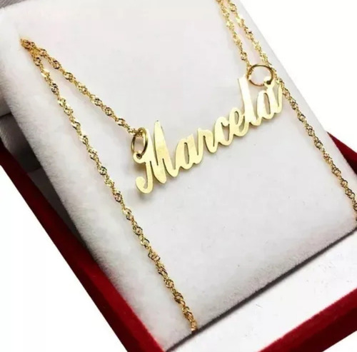 Cadena Oro Singapur 45 Cm Con Tu Nombre Oro 18 K Mujer 15