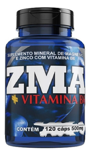 Zma Magnésio Zinco Quelato Vitamina B6 120 Cápsulas Max1/dia