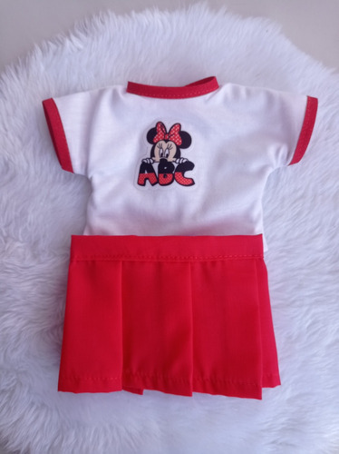 Uniforme Escolar Vermelho+ Mochila Para Boneca Baby Alive