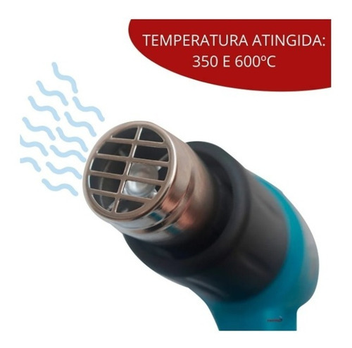 Soprador Térmico Aplicação Insulfilm Bicos Espátula E Maleta 220V