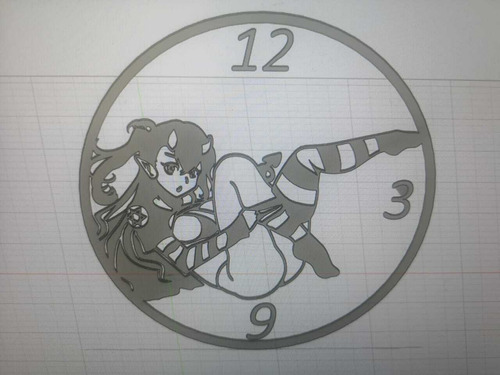 Imagen 1 de 3 de Fondo Para Reloj Animado De Chica Sexy- Figura Plastica