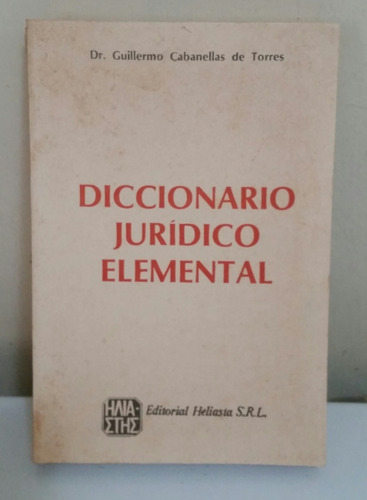 Diccionario Jurídico Elemental Cabanellas