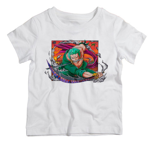 Camiseta Infantil Menino The 3d Zoro Blades One Piece