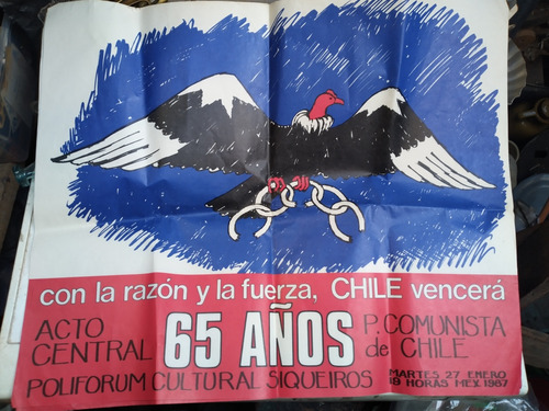 Afiche Antiguo Partido Comunista 