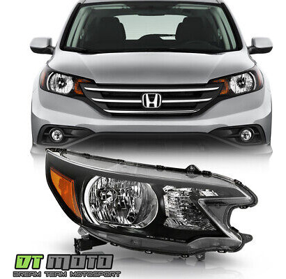 For 2012 2013 2014 Honda Cr-v Crv Black Headlight Headla Yyk