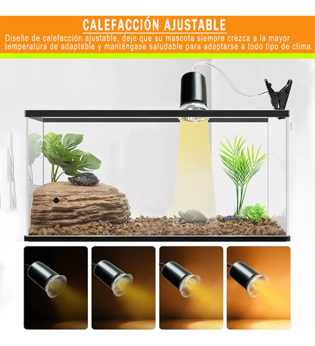 Heat Focus Para Répteis, Tartarugas, Lâmpada Uva Uvb, 4 Unid