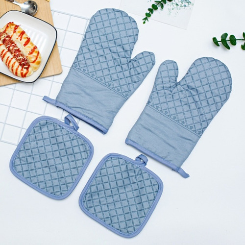 Set De 1 Par De Guantes Largos De Silicona Con Aislamiento T