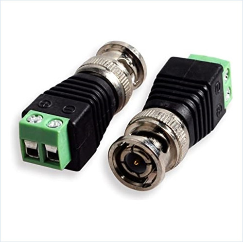 Conectores Bnc Macho Atornillable Video Balun Cámaras