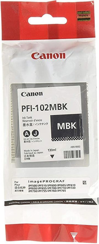 Canon B001aa Oem Ink - (pfi-102mbk) Ipf 500 600 605 610 700.