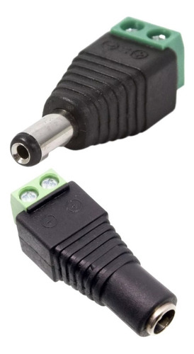 Imagen 2 de 8 de Pack X4 Pares Plug Macho + Hembra Bornera Conector Camaras