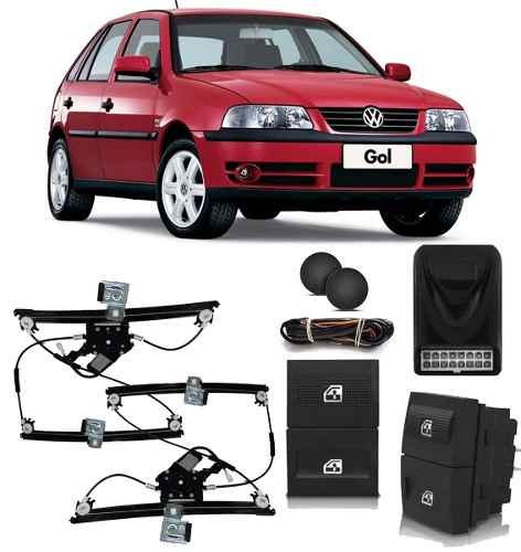 Kit Vidro Elétrico Gol G3 2000 2005 Sensorizado 4 Porta